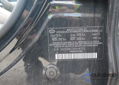 2017 Hyundai Elantra Value Edition z USA, uszkodzony, nr VIN 5NPD84LF0HH147015